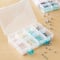 6 Pack: Clear &#x26; Turquoise 8-Compartment Storage Box by Bead Landing&#x2122;